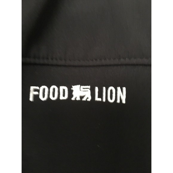 Food Lion Women’s Zip Up Employee Jacket Coat Size Medium Black Work Wear - Picture 2 of 7